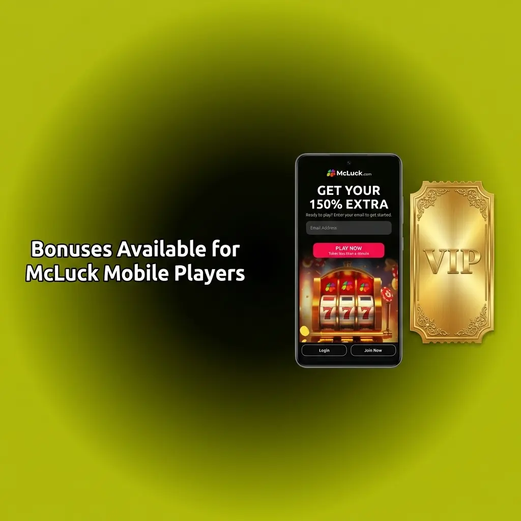 McLuck mobile app bonuses showing GC 7500 and SC 2.5 welcome offer with daily login rewards and promotions tab