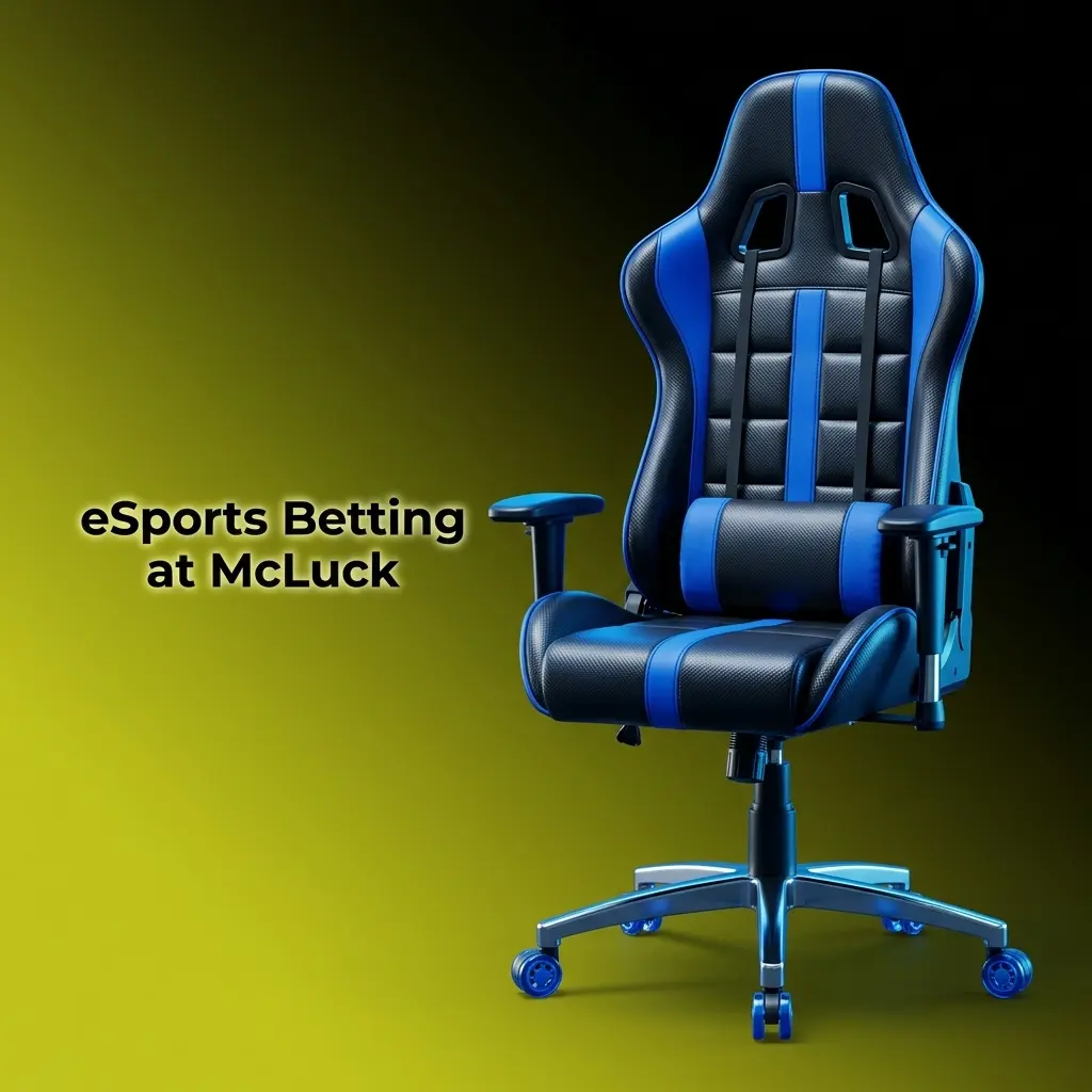 McLuck eSports betting interface showing tournament markets with match winner, map handicap, and total rounds options