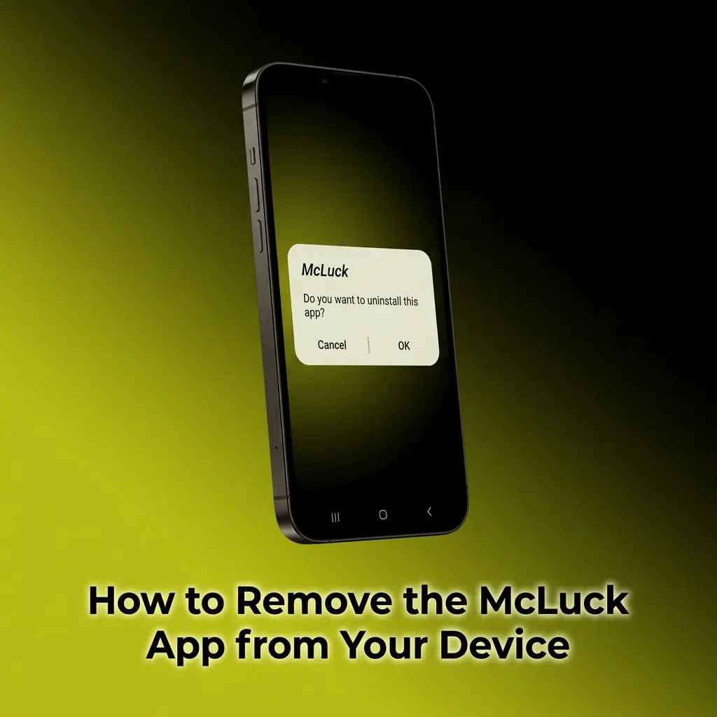 Steps to uninstall the McLuck app on Android and iPhone devices from the home screen