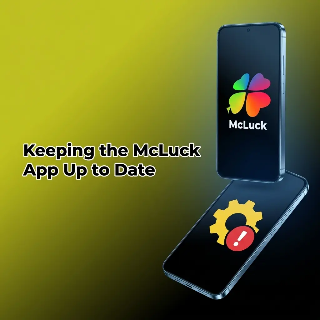 McLuck app update process showing APK download for Android and automatic PWA refresh for iOS users