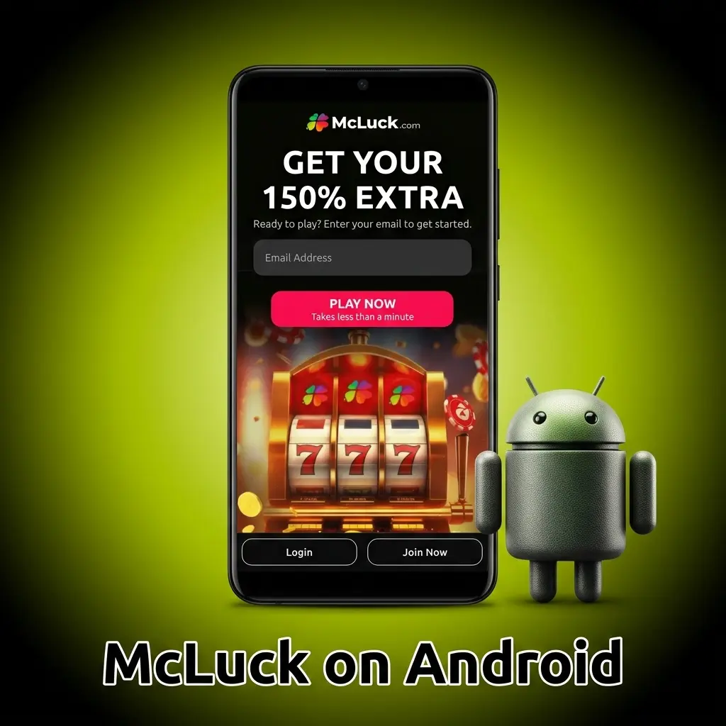 McLuck Android app installation guide showing APK download steps for devices running Android 6.0 or higher