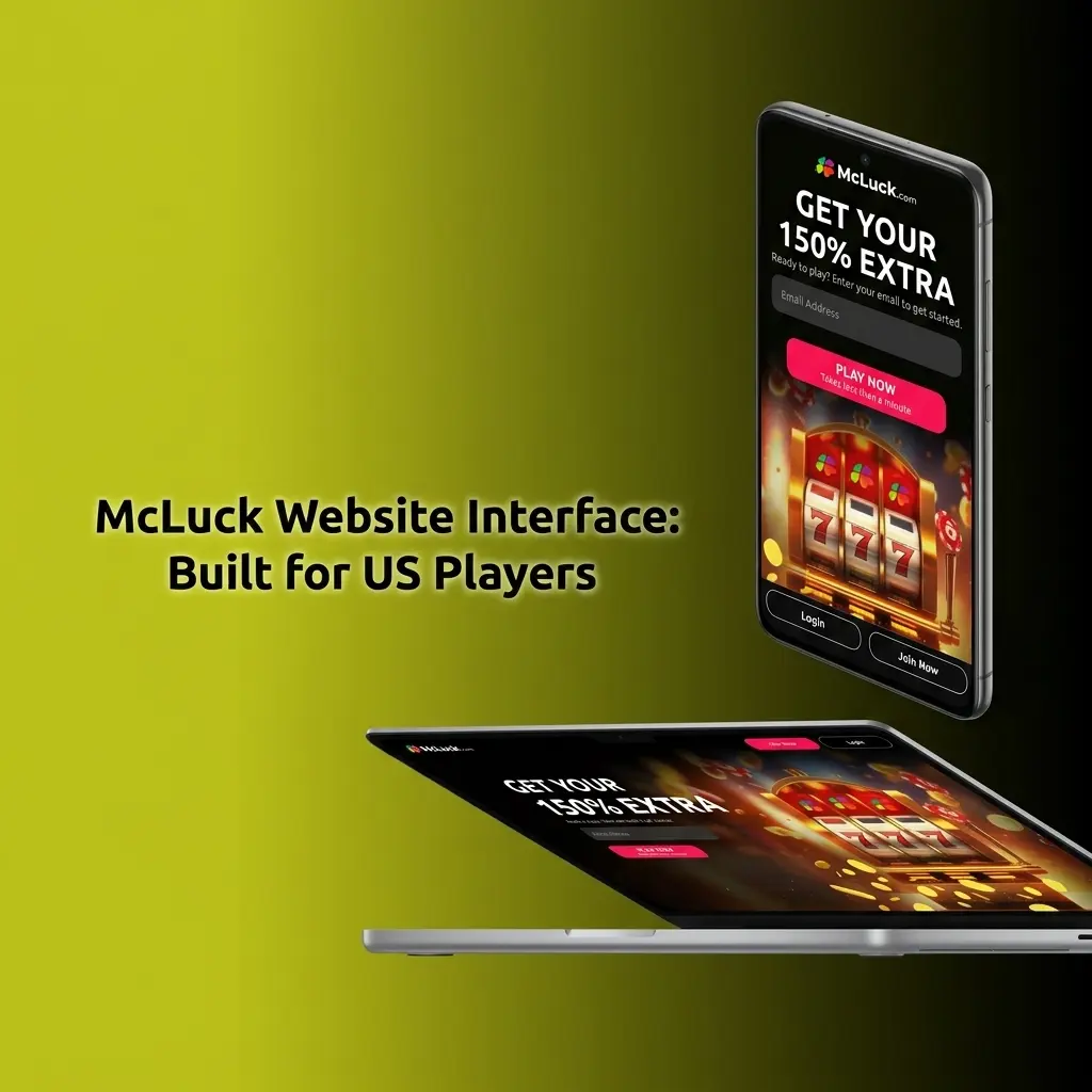 McLuck casino website interface showing top navigation bar with Casino lobby, Promotions, Leaderboards, and wallet access for US players