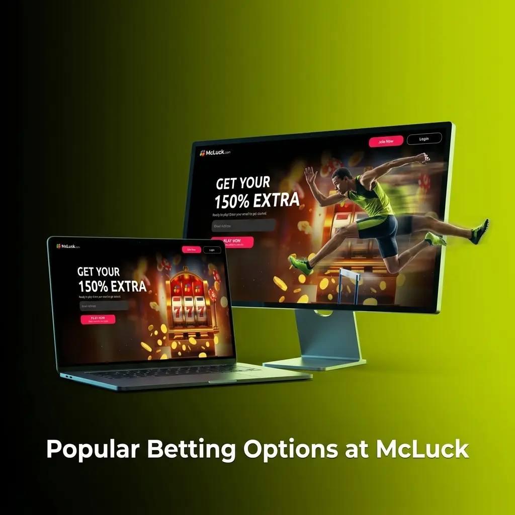 McLuck sportsbook betting options interface showing prematch and live sports markets for players