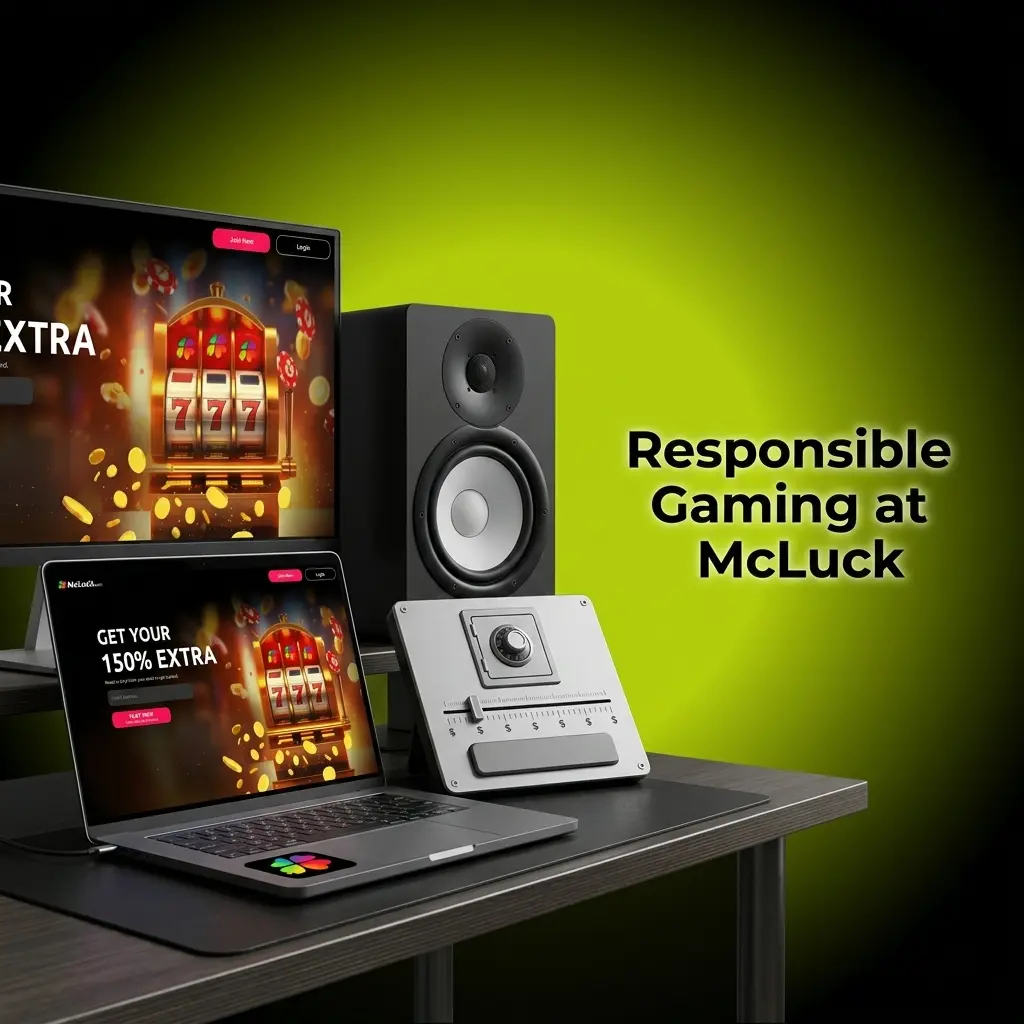 McLuck responsible gaming tools including deposit limits, self-exclusion, session reminders, and age verification for US players